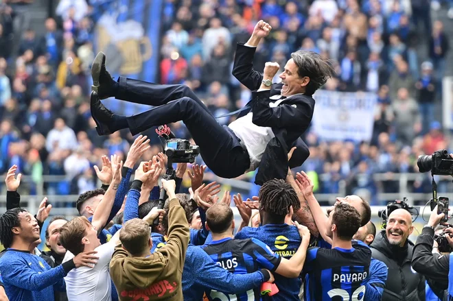 Simone Inzaghi je z Interjem doživel veliko veselja. FOTO: Piero Cruciatti/AFP