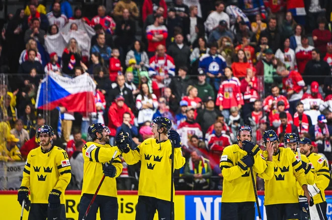 Švedska je zanesljivo opravila s Češko. FOTO: Jonathan Nackstrand/AFP