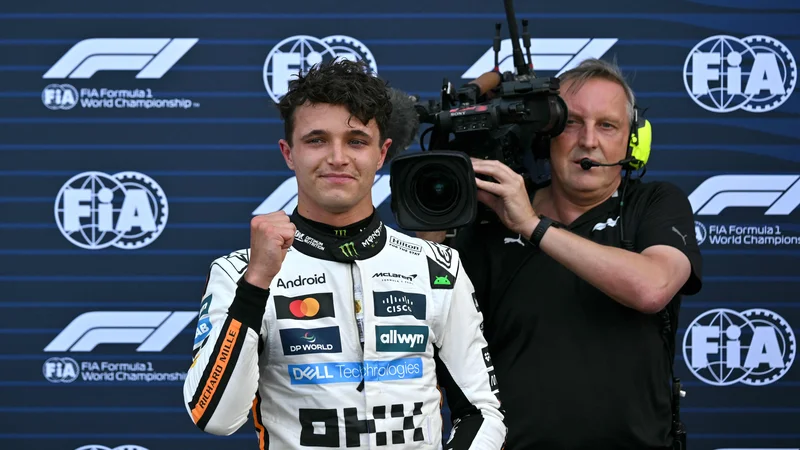 Lando Norris si je privozil najboljše izhodišče za dirko. FOTO: Andrej Isakovic/AFP