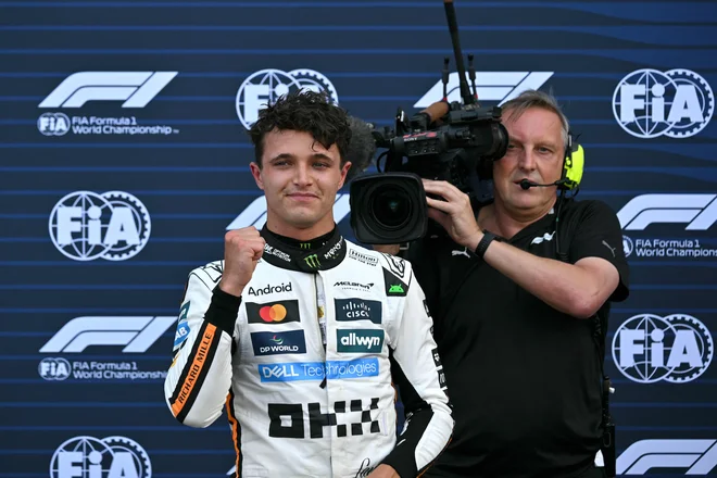 Lando Norris si je privozil najboljše izhodišče za dirko. FOTO: Andrej Isakovic/AFP
