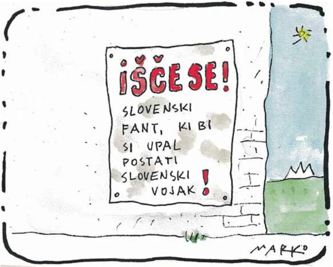 Oglas. KARIKATURA: Marko Kočevar