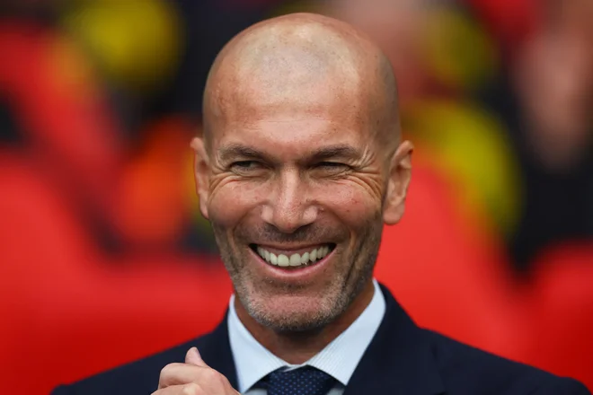 Zinedine Zidane je razkril, kdo od zdajšnjih nogometašev ga najbolj navdušuje. FOTO: Carl Recine/Reuters