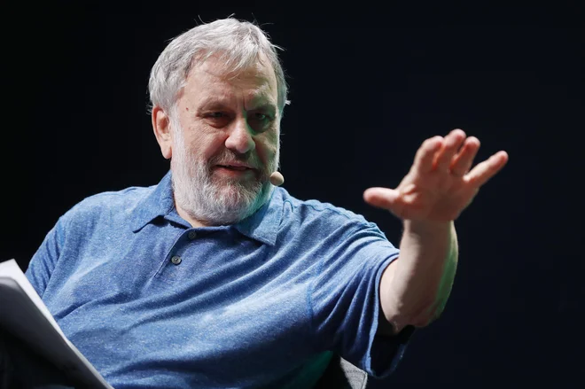 Žižek ne skopari s kritiko na račun dela zahodne levice. FOTO: Leon Vidic/Delo