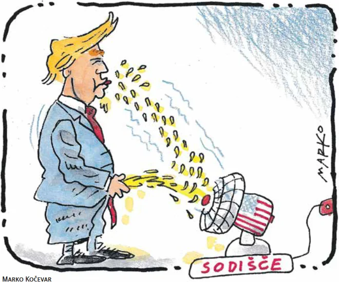 Olajšanje. KARIKATURA: Marko Kočevar