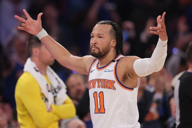 Prvi zvezdnik New Yorka Jalen Brunson je svojo nalogo opravil z odliko. FOTO: Brad Penner/Imagn Images Via Reuters Connect