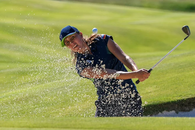 Pia Babnik je dobro začela US Open 2025. FOTO: Emmanuel Dunand/AFP