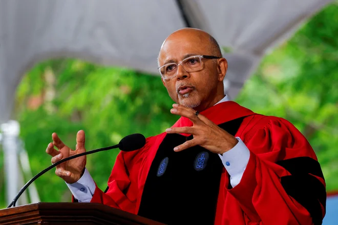 The closing ceremony at Harvard was marked by political pressures
