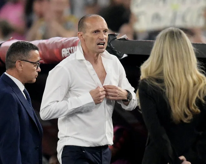 Massimiliano Allegri bo spet ognjevito vodil AC Milan. FOTO: Daniele Mascolo/Reuters