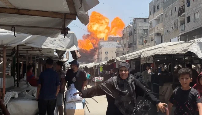 Gaza danes. FOTO: Reuters