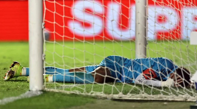 Da je bil večer za Santos še slabši, je Botafogo le štiri minute pred koncem zadel za zmago. FOTO: Thiago Bernardes/Reuters