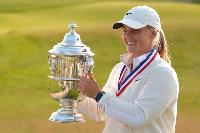 Za petindvajsetletno Švedinjo je to šele druga zmaga na najmočnejši profesionalni turneji LPGA. FOTO: Patrick Mcdermott/AFP