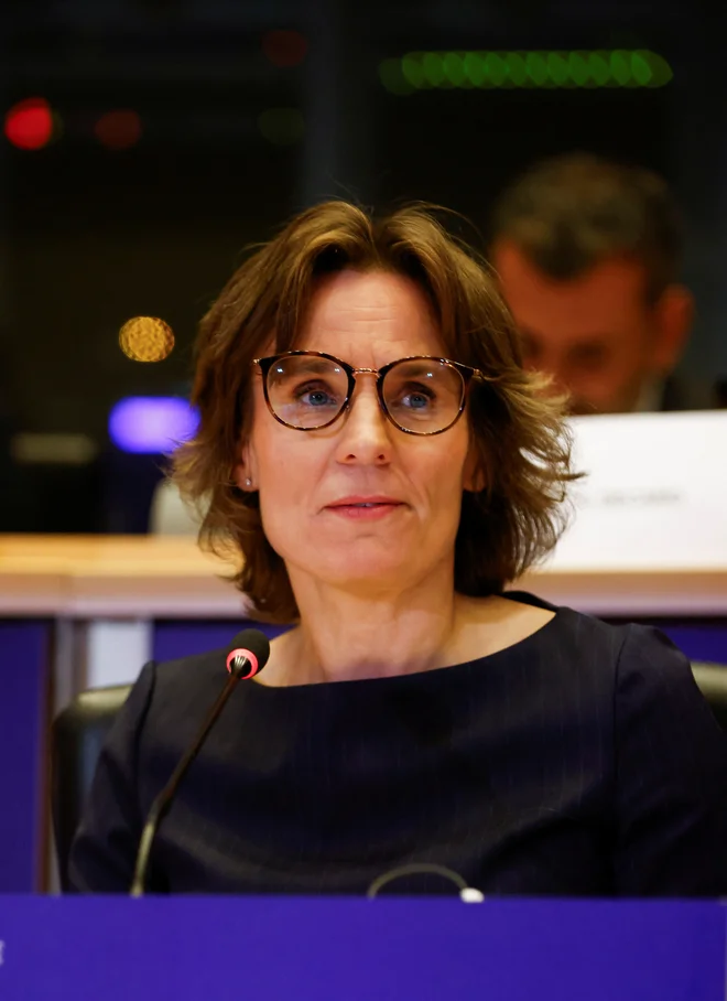 Jessika Roswall, evropska komisarka za okolje, odpornost v zvezi z vodo in konkurenčno krožno gospodarstvo. FOTO: Johanna Geron/Reuters