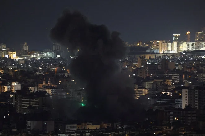 Izrael je napadel Bejrut. FOTO: Mohamed Azakir/Reuters