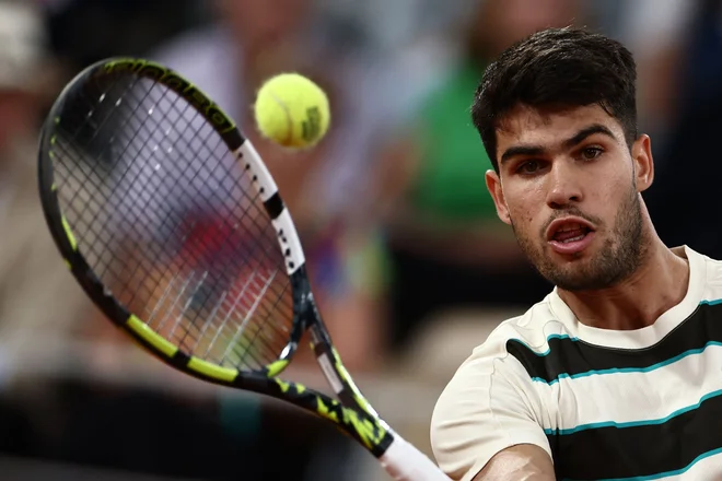Carlos Alcaraz bo favorit tudi v finalu. FOTO: Thibaud Moritz/AFP