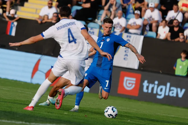 Benjamin Verbič je navdušil z imenitnim prodorom in lepim golom. FOTO: Leon Vidic/Delo
