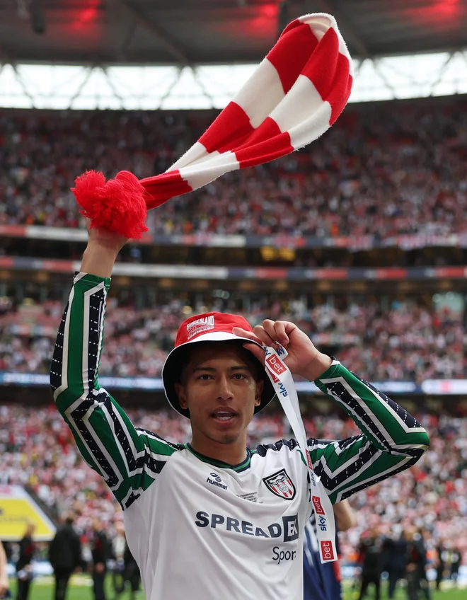 Jobe Bellingham se je še pred tremi tedni veselil napredovanja Sunderlanda v premier league. FOTO: Lee Smith Action Images Via Reuters