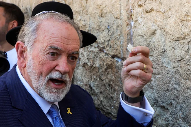 Mike Huckabee, ameriški veleposlanik in podpornik ideje »velikega Izraela«. FOTO: Gil Cohen-magen/AFP
