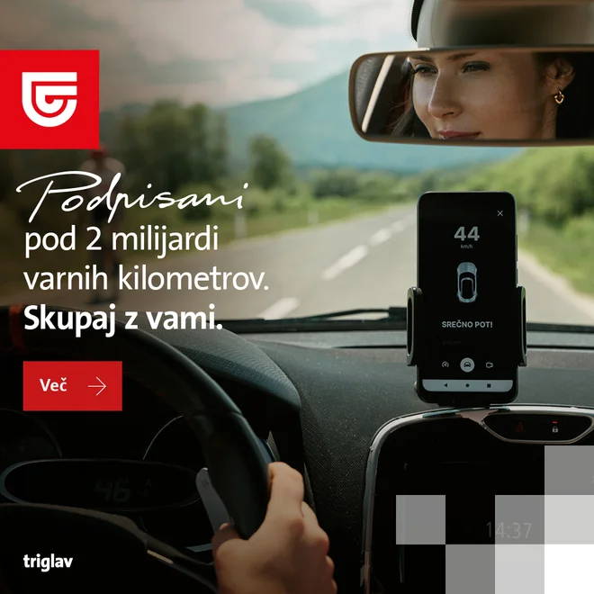 Inovativna mobilna aplikacija DRAJV spodbuja voznike k odgovorni vožnji. Spremlja voznikovo vožnjo in jo točkuje, odgovornim voznikom pa omogoča tudi popust pri avtomobilskem zavarovanju. FOTO: Zavarovalnica Triglav