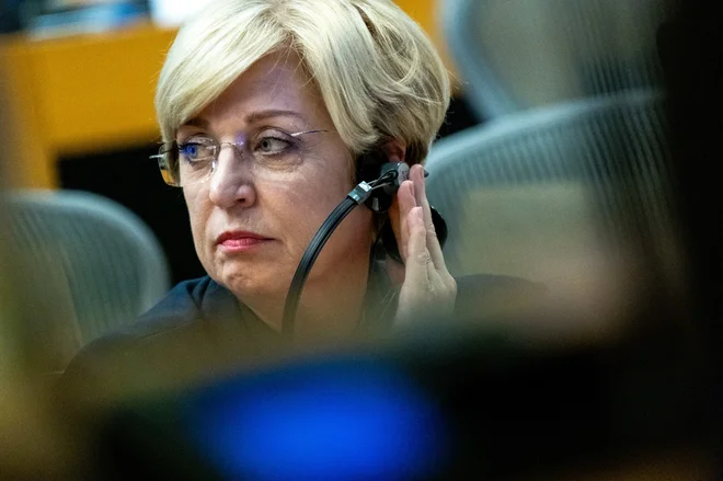 Romana Tomc si je v evropskem parlamentu več kot letno dni prizadevala za resolucijo o spominu na žrtve komunizma v Sloveniji. Sprejeta naj bi bila julija. FOTO: Martin Bertrand/Hans Lucas