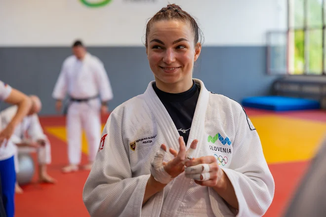 Kaja Kajzer ocenjuje, da je dobro pripravljena in da lahko prikaže dobre borbe na svetovnem prvenstvu v Budimpešti. FOTO: Črt Piksi/Delo