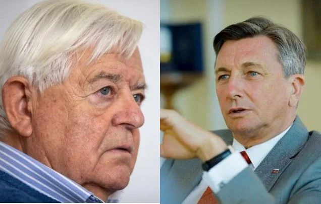 Milan Kučan in Borut Pahor, dva nekdanja predsednika Slovenije, dva koncepta državništva. FOTO: Mitja Urbančič