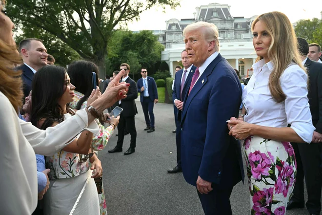 Melania Trump z možem. FOTO: Saul Loeb/AFP