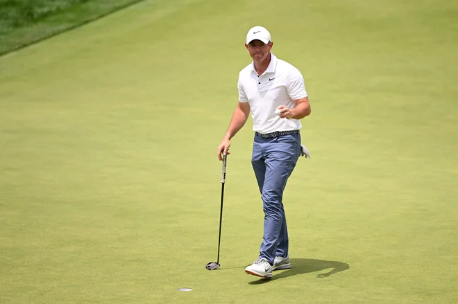 Rory McIlroy je bil na 125. odprtem prvenstvu ZDA 19. FOTO Ross Kinnaird Getty Images Via AFP