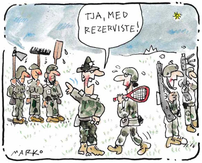 Vojska naša draga. KARIKATURA: Marko Kočevar