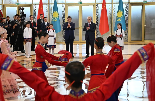 Srečanje v Astani. FOTO: Stringer/AFP