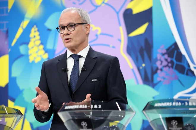 Namestnik generalnega sekretarja Uefe Giorgio Marchetti. FOTO: Pierre Albouy/Reuters