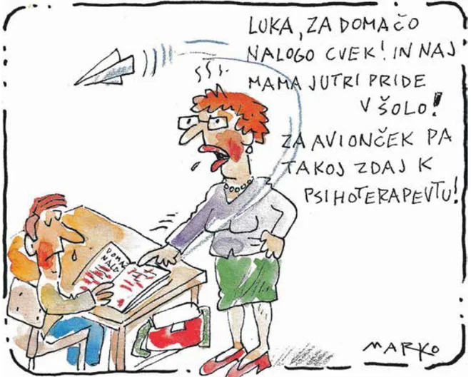 Vzgoja. KARIKATURA: Marko Kočevar