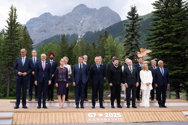 Voditelji skupine G7 so podprli Izrael in obsodili Iran. FOTO: Stefan Rousseau/Afp