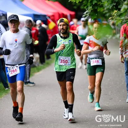 Mirko Miklič (levo) in Luka Videtič sta na Poljskem odlično zastopala Slovenijo na svetovnem prvenstvu v 48-urnem teku. Ekipno sta osvojila tretje mesto. FOTO: Marek Janiak/GOMU