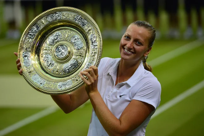 Petra Kvitova je dvakrat osvojila prestižno wimbledonsko lovoriko. FOTO: Carl Court/AFP