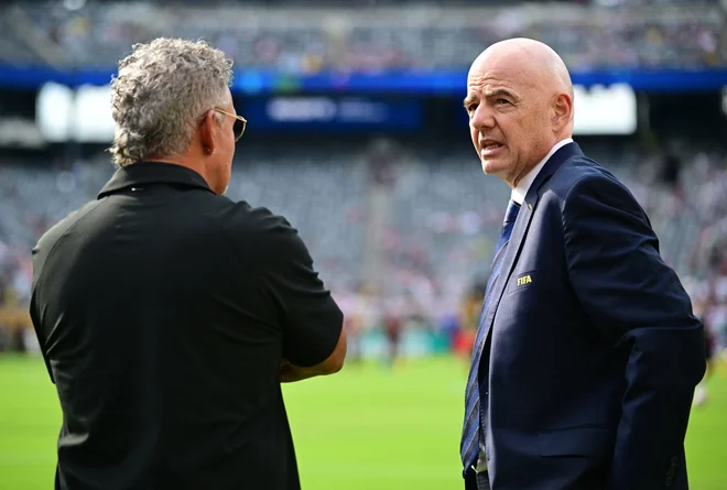 Gianni Infantino v teh dneh podrobno spremlja utrip svetovnega klubskega prvenstva. FOTO: Mark Smith/Reuters