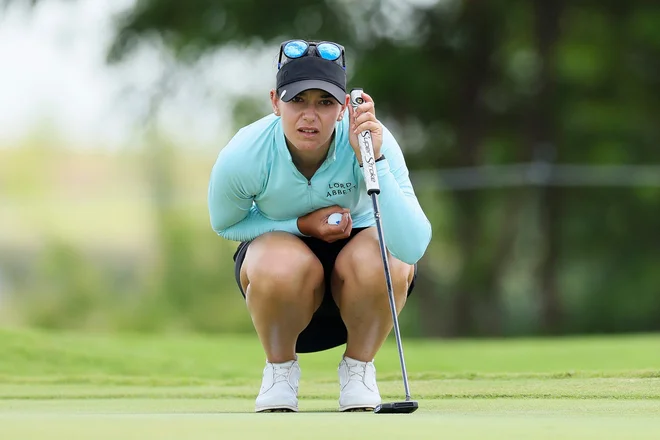 Ana Belac je na turnirju elitne serije LPGA zasedla 69. mesto. FOTO: Sam Hodde/AFP