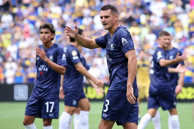 Polprofesionalni novozelandski klub Auckland City je spisal eno najlepših pravljic klubskega svetovnega prvenstva.FOTO: Alex Grimm/AFP