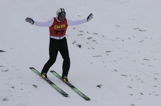 Leta 2010 se je Matti Nykänen udeležil tudi veteranskega tekmovanja v Žireh. FOTO: Fon Boštjan