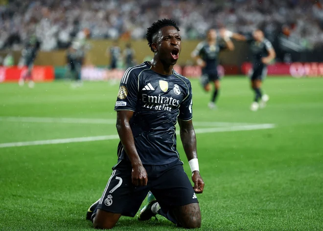 Prvo ime dvoboja med Realom in Salzburgom je bil Vinicius Junior. FOTO: Lee Smith/Reuters