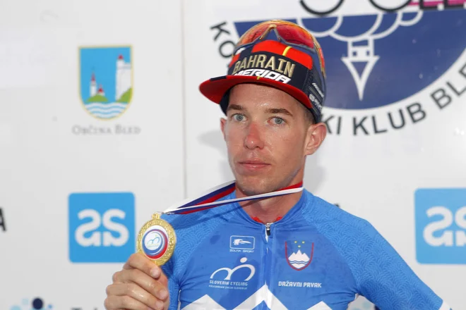 Domen Novak se je naslova prvaka veselil dvakrat: leta 2019 v Radovljici (na fotografiji) in lani na Dolenjskem. FOTO: Mavric Pivk/Delo