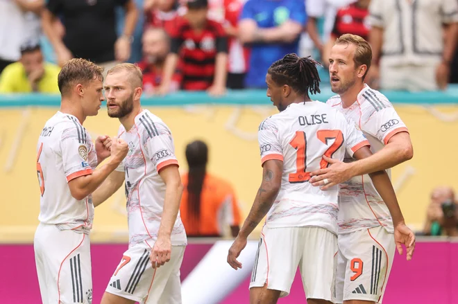 Harry Kane je na tekmi s Flamengom zabil dva zadetka. FOTO: Michael Reaves/Getty Images Via AFP