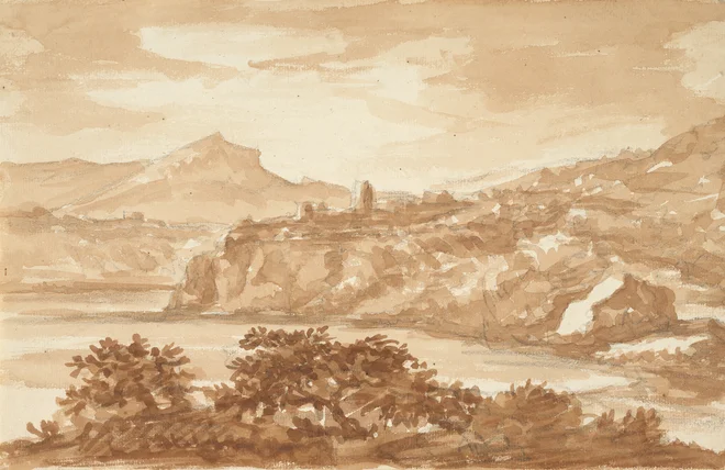 Johann Wolfgang von Goethe: Jezerska pokrajina, 1787 FOTO: © Albertina, Dunaj