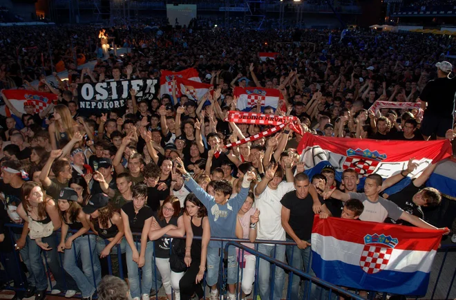 Na koncert Marka Perkovića - Thompsona 5. julija v Zagrebu naj bi prišlo 500.000 ljudi, toliko je bilo namreč prodanih vstopnic. FOTO: Marko Lukunic/pixsell All