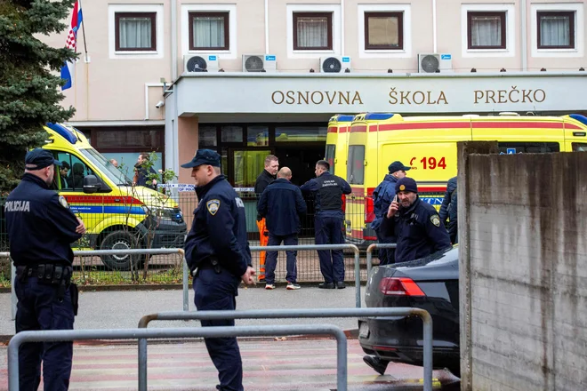 Decembrski šolski napad velja za najhujši primer nasilja na hrvaških šolah doslej. FOTO: Stringer/AFP