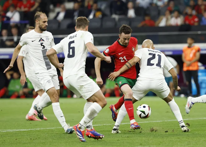 Diogo Jota je bil tekmec Slovencev na euru 2024. FOTO: Heiko Becker/Reuters