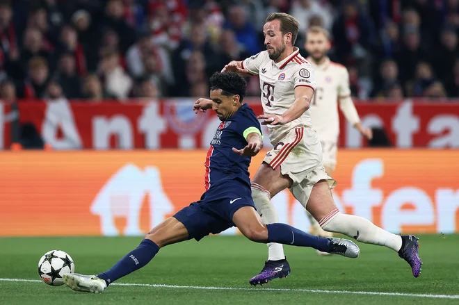 Branilec PSG Marquinhos in napadalec Bayerna Harry Kane sta bila tekmeca v zadnji sezoni lige prvakov. FOTO: Franck Fife/AFP