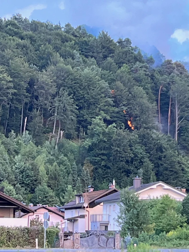Požar pri Črnučah. FOTO: R. I.