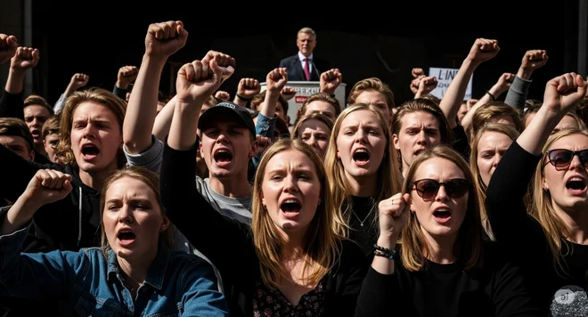 Le malo manj kot polovica mladih meni, da je demokracija najboljši politični sistem. FOTO: Delo UI