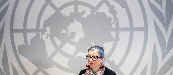 Po objavi zadnjega poročila o Palestini je posebna poročevalka Francesca Albanese povedala, da se tokrat prvič boji. FOTO: Ida Marie Odgaard/Reuters