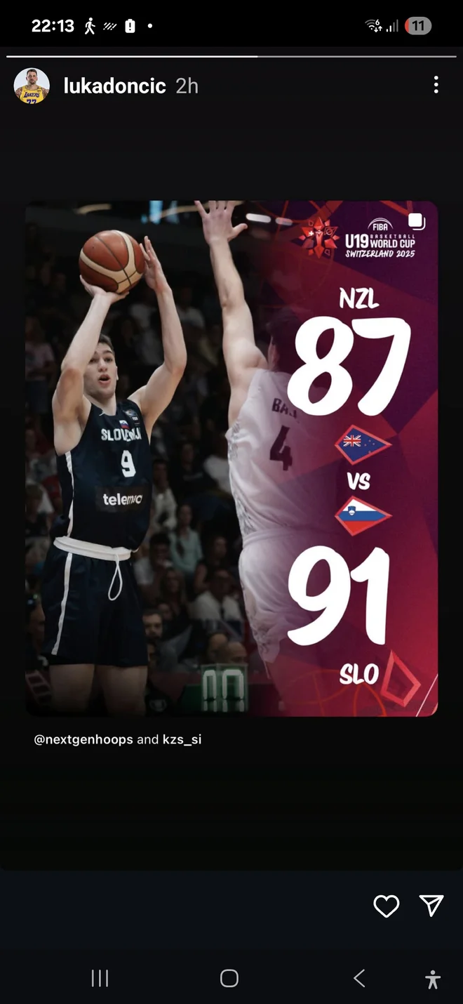 Luka Dončić je na instagramu pohvalil svoje naslednike. FOTO: instagram